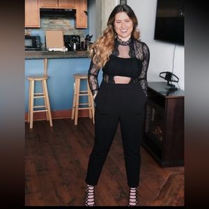 Black lace jumpsuit